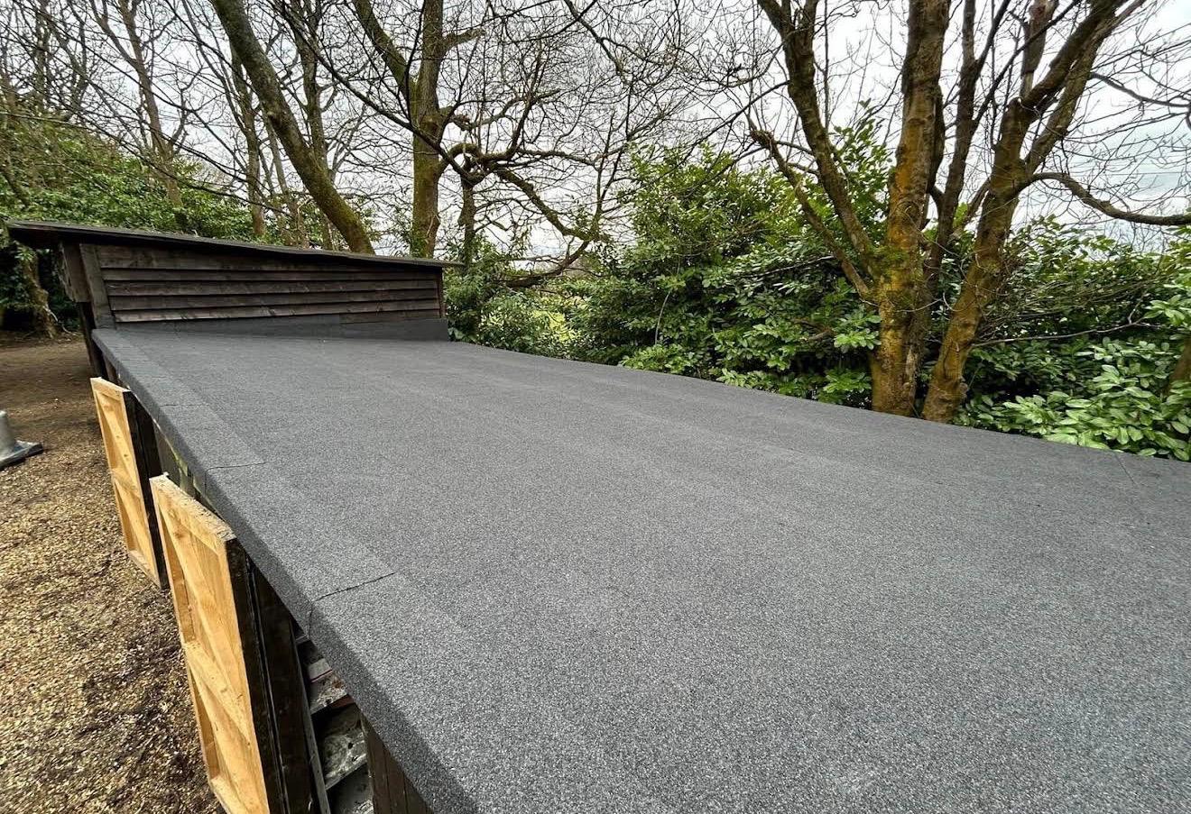 Completed flat roof by Goldway Roofing